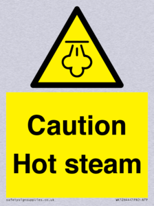 Caution Hot steam